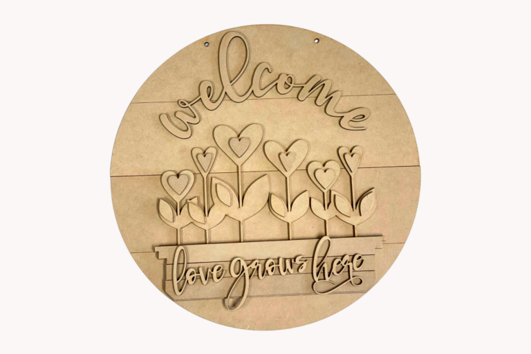 “Love Grows Here” Door Hanger