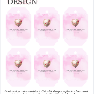 Steadfast Love Printable Tags - 2.25x3.5 inch - Instant Download