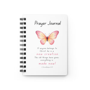 2 Corinthians 5:17 - Blank Prayer Journal, Spiral Bound