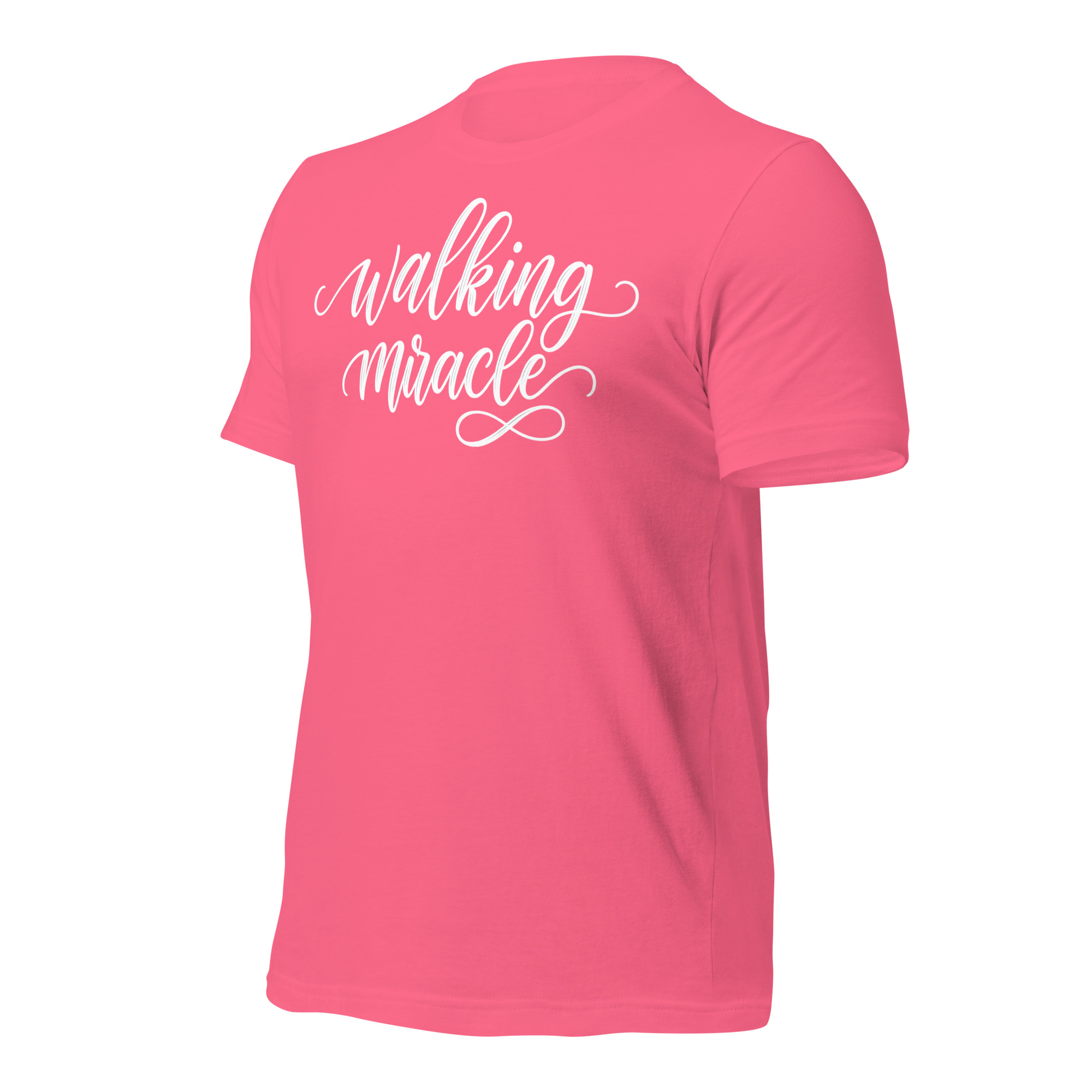 "Walking Miracle" T-shirt (white text) - Image 14