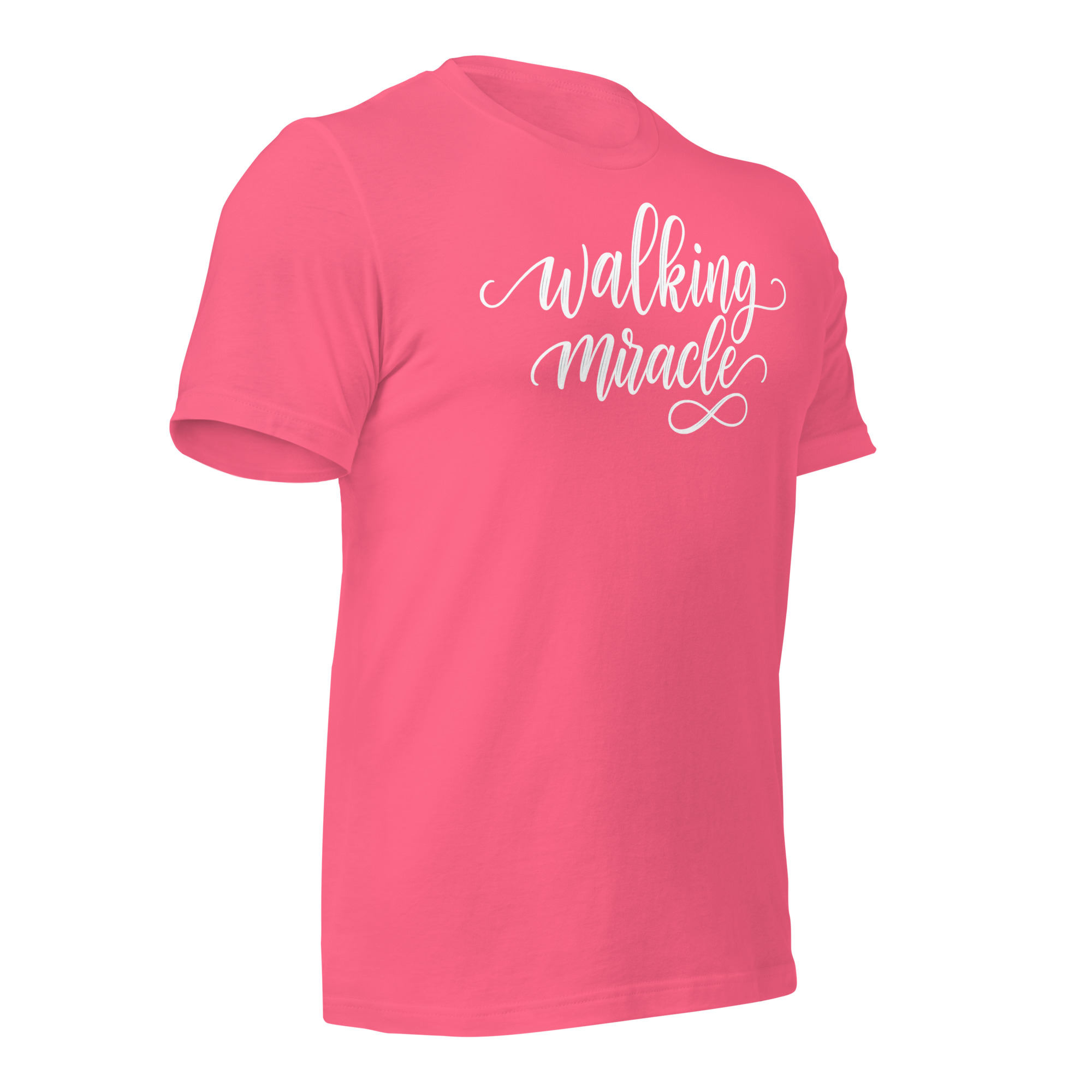 "Walking Miracle" T-shirt (white text) - Image 15